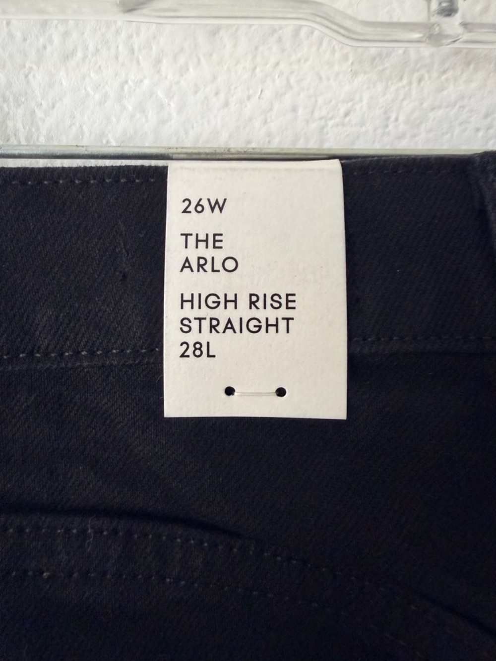 Aritzia Denim Forum Arlo High Rise Straight Jeans Black 26W 28L NWT Stay Black - Picture 4 of 10